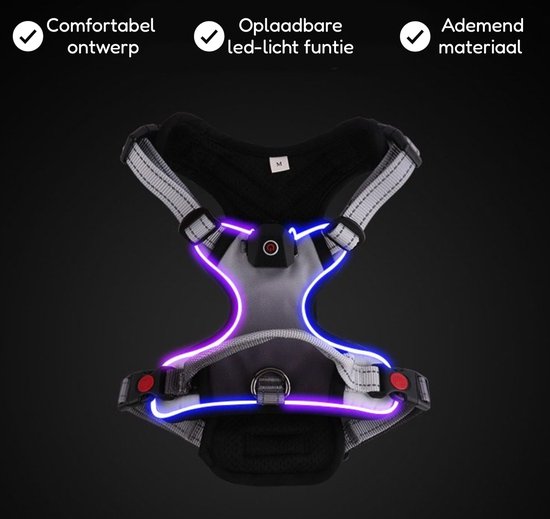HappiTail™ LED Anti-Trek Hondentuig