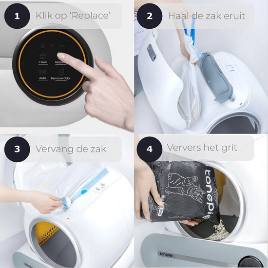 HappiTail™ zelfreinigende kattenbak